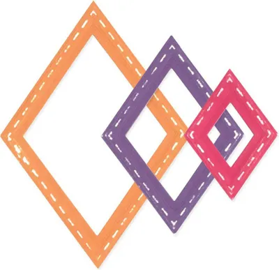 Produktbild von SIZZIX Stanzform Präge Stanzschablone Cutting Die Framelits, Katy Deco Diamonds