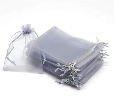 Productafbeelding van 100 Stuks Organza Cadeauzakjes 9x12cm