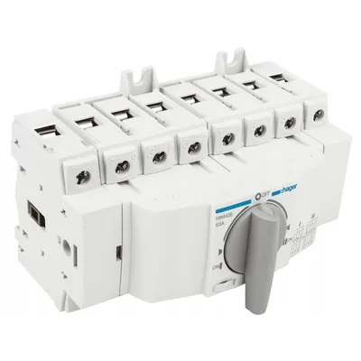 Produktbild von Hager HIM406 Lastumschalter für Hutschiene/Montageplatte 4 polig 63A Umschalter