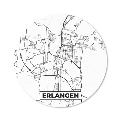 Produktbild von MuchoWow® Mauspad Mousepad Stadtplan - Karte - Erlangen 20x20 cm - Mousepads - Maus Mat - Pad - Mausunterlage - Schreibtischmatte