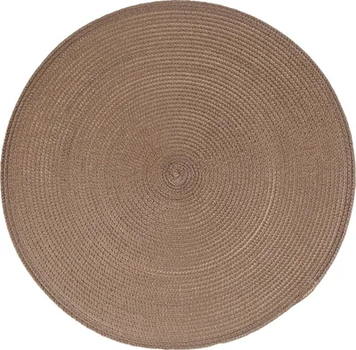 Image de Set de table tresse rond taupe