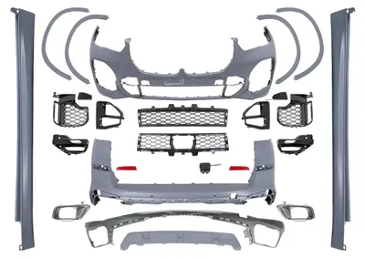 Productafbeelding van Bodykit voor BMW X5 G05 (2018-2022) met M-Tech uitstraling: bumpers, wielkasten en eindstukken van de uitlaat.