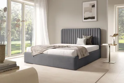 Produktbild von Doppelbett mit Stauraum 180x200 TAISA 2 - grau