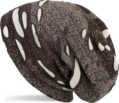 Produktbild von styleBREAKER Beanie Mütze im Destroyed Vintage used Look, Slouch Longbeanie, Uni 04024036