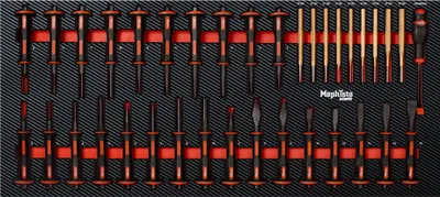 Produktbild von Mephisto ProLine Durchschläge, Meisel, Hebeleisen in Carbon Look Soft Inlay