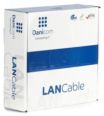 Produktbild von CAT6 Netzwerkkabel, U/UTP, AWG 24/7 (Flexibel), 100 Meter, Grau, CCA