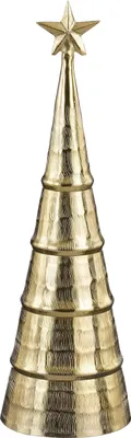 Produktbild von Mica Decorations Dekoration Weihnachtsbaum - H43 x Ø13 cm - Aluminium - Gold