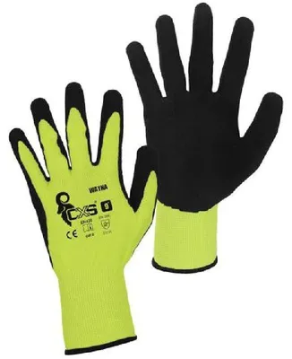 Obrázek produktu pro Rukavice latexové Wayna, máčené, s pískovou úpravou, velikost 9/L, žluté