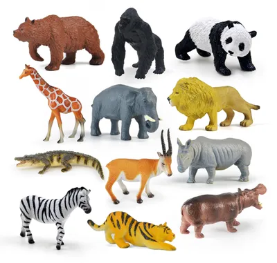 Productafbeelding van Kinderspeelgoed, 12 stuks, junglespeelgoed voor kinderen