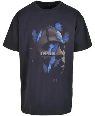 Image de Mister Tee - T-shirt "Le Papillon" pour hommes, coupe oversize, modèle TN2051 (Taille L), couleur marine