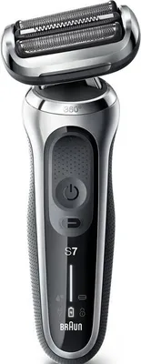 Produktbild von Braun Series 7 70-S7200CC, Folienschaber, Schwarz, Silber, 360° Flex, Tasten, Akku, Lithium-Ion (Li-Ion)