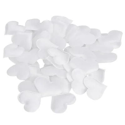 Obrázek produktu pro Ručně vyráběné dekorace ve tvaru srdce pro svatby, Valentýna, výročí a oslavy (3,2 cm, bílé, 500 kusů v sáčku)