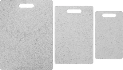 Image de Ensemble de 3 planches à découper imitation marbre double face Accessoire de cuisine (blanc)