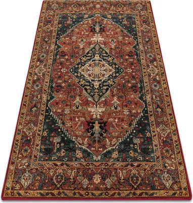 Produktbild von Wollteppich SUPERIOR Kasim Rahmen rubin rot 235x350 cm
