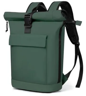 Produktbild von Rolltop Rucksack 17" Laptop-Rucksack wasserdicht dunkelgrün M