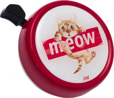 Produktbild von LiiX Big Colour Bell Fahrradklingel MIAU, red, Ø 70mm