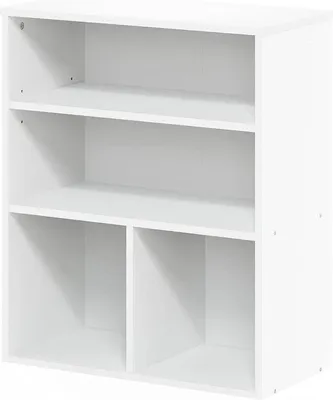 Produktbild von Famanu Bücherregal 3 Etagen Weiß - Stilvolle Aufbewahrungslösung