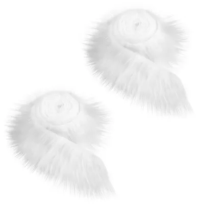 Kunstbort-Lametta 2er-Pack 10 cm x 1,5 m Weiß