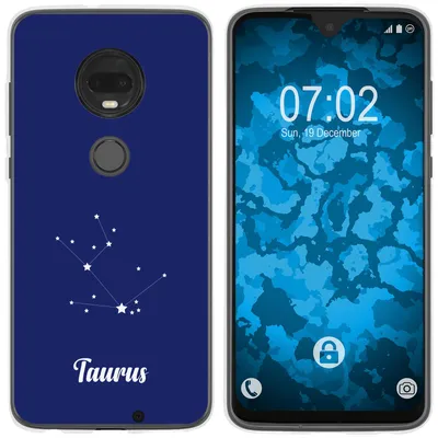 Produktbild von PhoneNatic Case kompatibel mit Motorola Moto G7 Silikon-Hülle SternzeichenTaurus M8