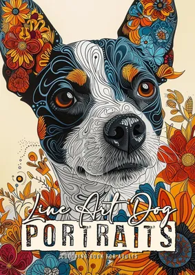 Produktbild von Ausmalbücher mit einfachen Hundeportraits für Erwachsene