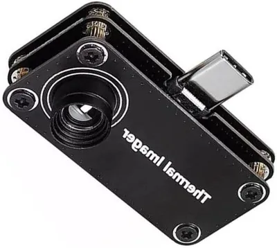 Image de Caméra infrarouge - Portable - Mesure de température - Technologie d'imagerie thermique - 44 x 29,2 x 19 mm - Noir