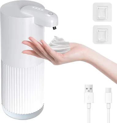 Produktbild von Seifenspender – Schäumend – 400 ml, wiederaufladbarer, automatischer Handseifenspender – 4 Stufen einstellbar – IPX5 wasserdicht – zur Wandmontage