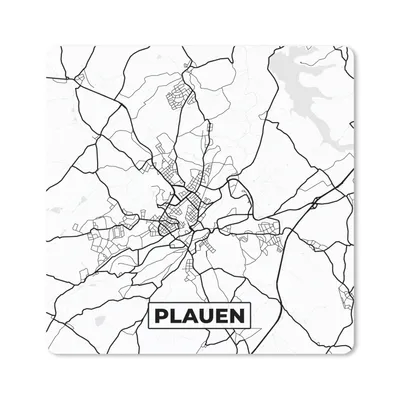 Produktbild von MuchoWow® Mauspad Mousepad Plauen - Karte - Stadtplan 30x30 cm - Mousepads - Maus Mat - Pad - Mausunterlage - Gaming
