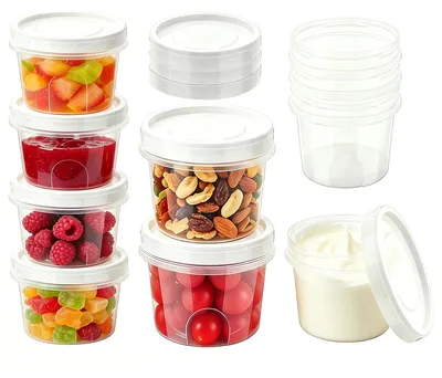 10 Vorratsdosen mit Schraubdeckel, 500+700 ml, luftdicht, stapelbar