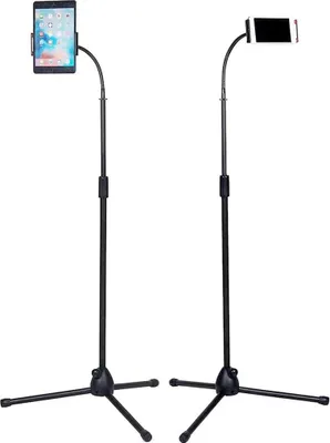 Produktbild von WISFOR Uchwyt na telefon komórkowy Uchwyt z regulacją wysokości, stojak na tablet Statyw obrotowy do smartfonów, tabletów i urządzeń o przekątnej od 4,7 do 10 cali