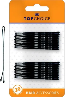 Obrázek produktu pro Top Choice Wsuwki do włosów czarne 3011, 20 sztuk