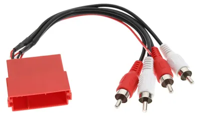 Aktive Systemadapterkabel für Audi A2–A8/TT, 20-polig Mini-ISO auf 4-RCA
