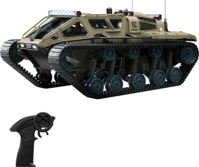 Obrázek produktu pro Dálkově ovládaný tank, terénní kaskadérské vozidlo na 2,4 GHz s rotací o 360° a LED světly, pásové terénní vozidlo, dárek pro chlapce a dívky