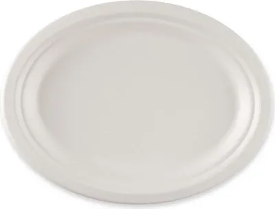 Image de NATUREStar 41027Teller oval 265 x 200 mm Zuckerrohr weiß