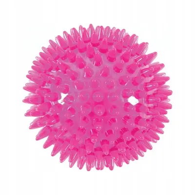 Zdjęcie produktu dla Zabawka dla psa BALL SPIKE TPR POP 13cm z kolcami różowa Zolux