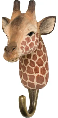 Produktbild von Wildlife Garden Decohook Wandhaken Giraffe (handgeschnitzt)