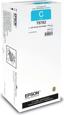 Produktbild von Epson T8782 - 425.7 ml - Cyan - original - Nachfülltinte - für WorkForce Pro WF-R5190, WF-R5190DTW, WF-R5690, WF-R5690DTWF, WF-R5690DTWFL