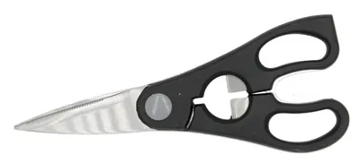 Küchenschere 21 cm, Edelstahl, mit Flaschenöffner, silber/schwarz