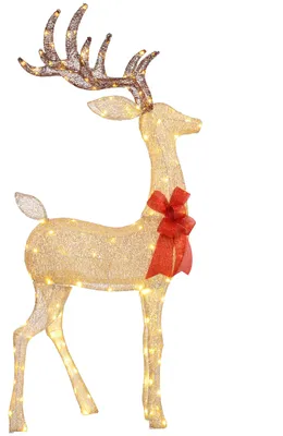 Produktbild von Outsunny 137er LED Rentier, Weihnachtsdeko in warmweiß, Weihnachtsbeleuchtung