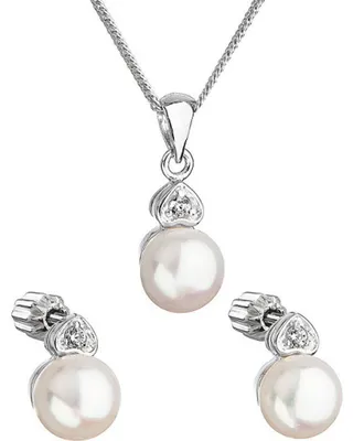 Produktbild von Pearl set with zircons Pavon 29001.1 white