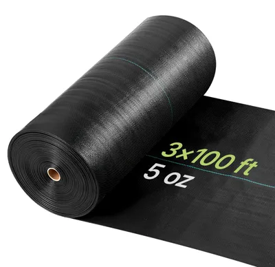 Zdjęcie produktu dla Mata Przeciw Chwastom Vevor 0.9X30.5M Polipropylenowa 168G M2 Czarna