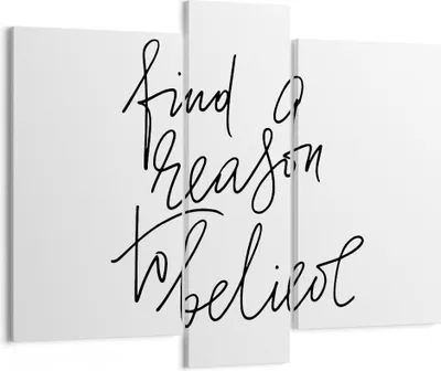 Produktbild von Bild auf Leinwand - Leinwandbild - 3 Teile - Manuskript Motto glauben - 95x80cm - Wand Bild - Wanddeko - Wandbilder - Leinwanddruck - Bilder - Wanddekoration - Leinwand bilder - CB95x80-4355
