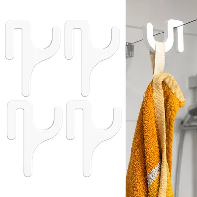 Produktbild von 4x Handtuchhaken Duschtür Halter Duschkabine Handtuchhalter Kleiderhaken Türhaken
