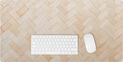 Produktbild von Bambusgeflecht – Schreibtischunterlage – Rutschfeste Tischunterlage – Schreibtischmatte für Büro & Zuhause – Schreibunterlage – Mauspad – Tischmatte – 90 x 45 cm