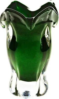 Produktbild von Vase mini "Pavel" (13cm), grün/metallic