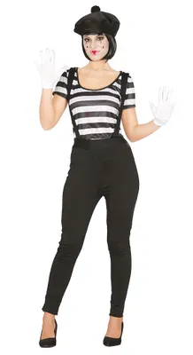 Produktbild von flottes Pantomime Kostüm für Damen Gr. M - L, Größe:L
