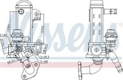 Produktbild von NISSENS 989461 AGR Kühler für NISSAN NP300 Navara Pickup (D40) Abgasrückführung
