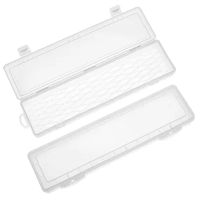 Pinselaufbewahrungsbox aus Kunststoff, 2 Stück, 2 Größen, transparent