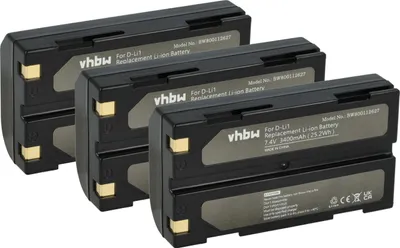 Produktbild von vhbw 3x Akku kompatibel mit Trimble 5700, 54344, 52030, DINI03, 46607, 38403, 29518, 5800, 5700 Receiver, 92600 Kamera (3400 mAh, 7,4 V, Li-Ion)