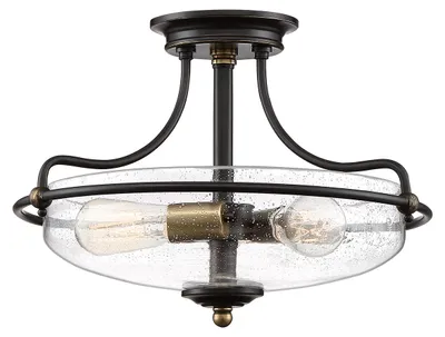 Zdjęcie produktu dla Lampa wisząca Griffin postarzany mosiądz 3xE27x60W metal wym:30x42x42cm IP20 Quoizel