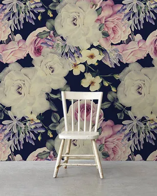 Produktbild von Coloray Fototapete 290x290 cm Vlies-Fototapete - Barockblumenblumenblumen.